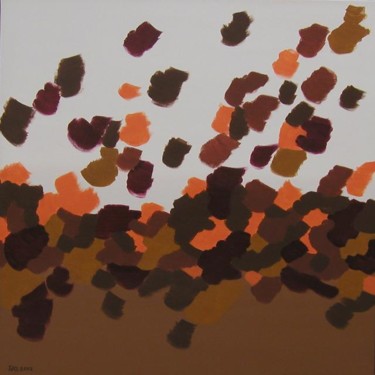 Painting titled "Automne" by Eva Rouwens, Original Artwork, Acrylic Mounted on Wood Stretcher frame