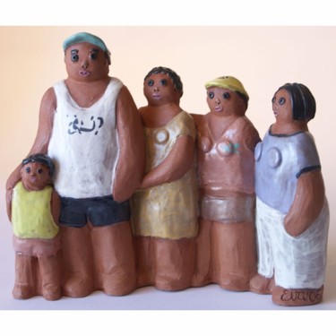 Sculpture intitulée "Famille brésilienne" par Eva Rouwens, Œuvre d'art originale