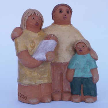 Sculpture intitulée "Famille allemande -…" par Eva Rouwens, Œuvre d'art originale, Terre cuite