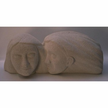 Sculpture titled "Les deux soeurs - 2…" by Eva Rouwens, Original Artwork, Stone