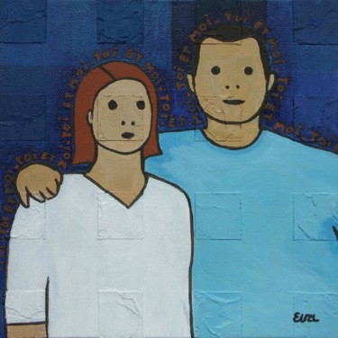 Painting titled "Toi et moi" by Eva Rouwens, Original Artwork, Acrylic