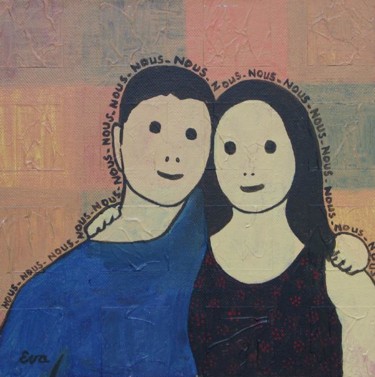 Collages intitulée "Nous" par Eva Rouwens, Œuvre d'art originale