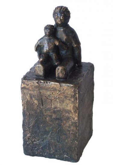 Sculpture intitulée "Vader en zoon - bro…" par Eva Rouwens, Œuvre d'art originale, Bronze