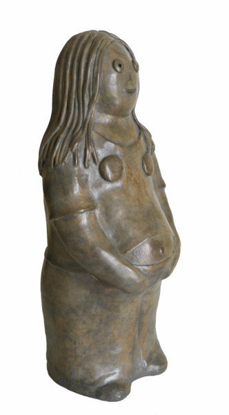 Sculpture intitulée "Future maman - bron…" par Eva Rouwens, Œuvre d'art originale, Bronze