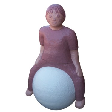 雕塑 标题为“Léo - résine 1,07 m” 由Eva Rouwens, 原创艺术品, 树脂