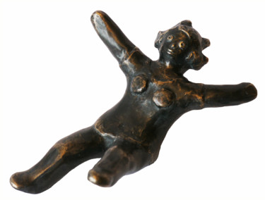 Sculpture titled "Funny- bronze P.U.…" by Eva Rouwens, Original Artwork, Metals