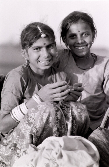 Fotografia zatytułowany „visage de l'Inde” autorstwa Gilbert Le Vast, Oryginalna praca, Fotografia filmowa