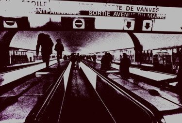 Fotografia intitulada "métro Parisien 6" por Gilbert Le Vast, Obras de arte originais, Fotografia de filme