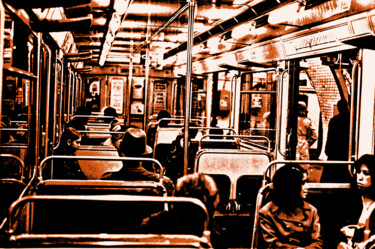 Photographie intitulée "métro Parisien 7" par Gilbert Le Vast, Œuvre d'art originale, Photographie argentique