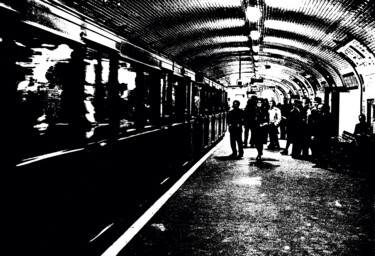 Fotografie getiteld "métro parisien 9" door Gilbert Le Vast, Origineel Kunstwerk, Film fotografie