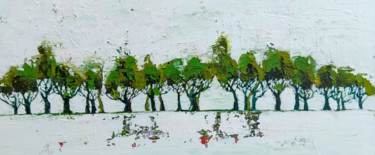Картина под названием "Деревья" - Ekaterina Medvedok, Подлинное произведение искусства, Масло