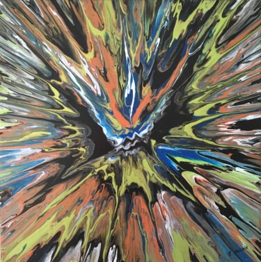 Painting titled "Phoenix" by Eve Allain, Original Artwork, Acrylic