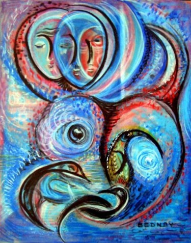 Painting titled "The Creation" by Eve B'Ay, Original Artwork, Oil