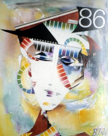 Painting titled "Aquarell'86" by Eve B'Ay, Original Artwork