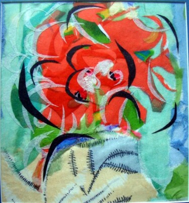 Painting titled "Poppy Flower" by Eve B'Ay, Original Artwork