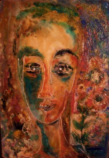 Painting titled "Young woman" by Eve B'Ay, Original Artwork