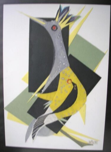 Painting titled "Cockcrowl" by Eve B'Ay, Original Artwork