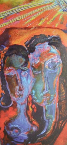 Painting titled "Adam and Eve" by Eve B'Ay, Original Artwork