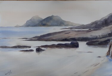 Schilderij getiteld "Cap Taillat" door Eve Elikoff, Origineel Kunstwerk, Aquarel