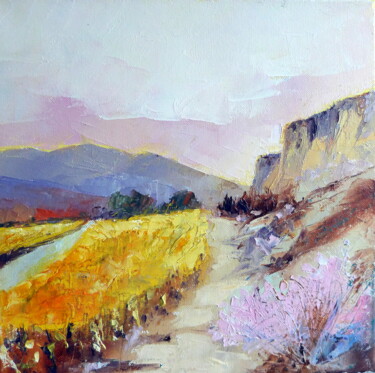 Peinture intitulée "vignes-de-manicle.j…" par Eve Hernandez, Œuvre d'art originale, Huile