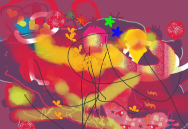 Цифровое искусство под названием "Décor 1" - Eve Lambert, Подлинное произведение искусства, 2D Цифровая Работа