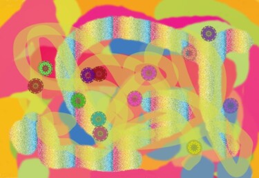 Цифровое искусство под названием "Décor 3" - Eve Lambert, Подлинное произведение искусства, 2D Цифровая Работа