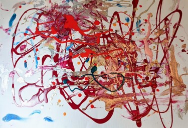 Photographie intitulée "Miss Pollock in Red" par Eve Lambert, Œuvre d'art originale, Photographie non manipulée