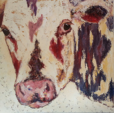 Peinture intitulée "Oh, la vache!" par Eve Pons, Œuvre d'art originale, Acrylique