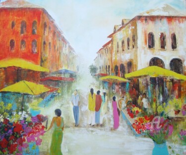 Peinture intitulée "Valbonne" par Eve, Œuvre d'art originale, Pigments
