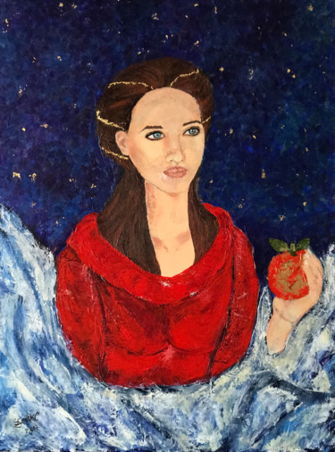 Pintura intitulada "Aphrodite et la pom…" por Sylvie Seassal, Obras de arte originais, Acrílico