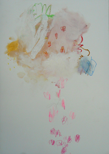 Картина под названием "Une âme au Ciel" - Eve Clair, Подлинное произведение искусства, Масло