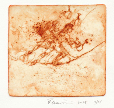 Incisioni, stampe intitolato "série -Errances - 03" da Eve Clair, Opera d'arte originale, Acquaforte