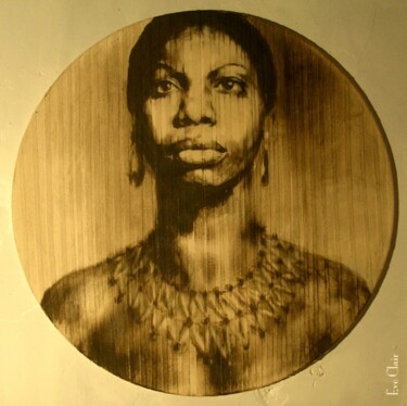 Pintura intitulada "Mrs Nina Simone" por Eve Clair, Obras de arte originais