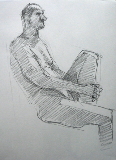 Drawing titled "20 janvier 2015" by Eve Clair, Original Artwork, Graphite