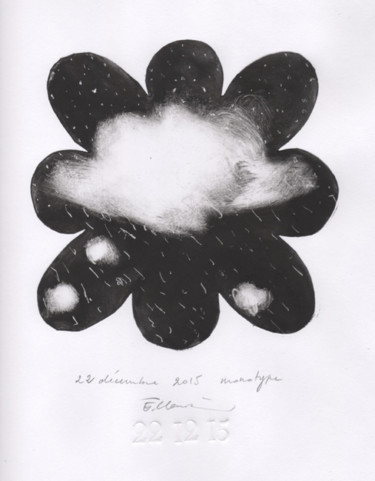 Incisioni, stampe intitolato "22 décembre 2015" da Eve Clair, Opera d'arte originale, Monotipo
