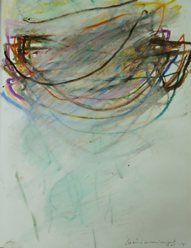 Peinture intitulée ""Les âmes ascension…" par Eve Clair, Œuvre d'art originale, Pastel