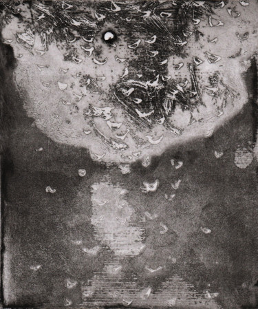 "Les âmes ascensionnant" Gravures & estampes intitulée ""Les âmes ascension…" par Eve Clair, Œuvre d'art originale, Eau-forte