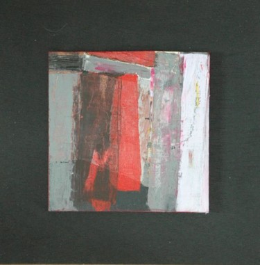 Peinture intitulée "carré rouge,noir,gr…" par Evelara, Œuvre d'art originale