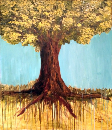 Peinture intitulée "Family Tree" par Robertas Kasperovicius, Œuvre d'art originale, Huile