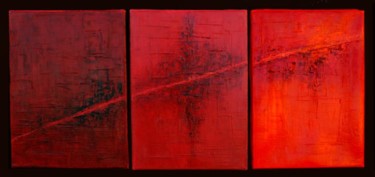 Pittura intitolato "tema in rosso" da Evelina Tirrito, Opera d'arte originale, Olio