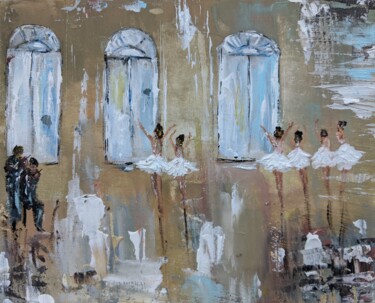 Painting titled "Ballet dancers" by Evelina Vine, Original Artwork, Acrylic