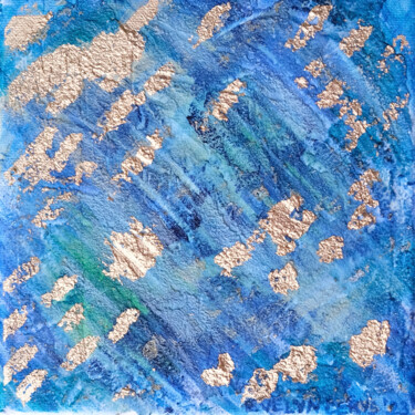 Malerei mit dem Titel "Meteoritenregen" von Evelyn Cerys, Original-Kunstwerk, Acryl