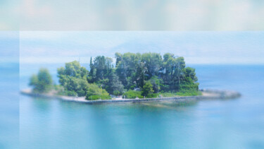 Fotografie mit dem Titel "Kleine Insel in Gri…" von Evelyn Cerys, Original-Kunstwerk, Collagen