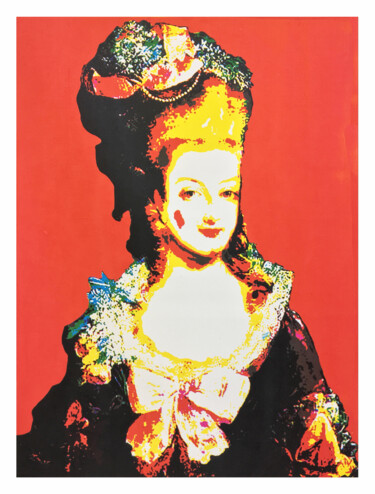 Gravures & estampes intitulée "Madame Incognito" par Evelyn Grill, Œuvre d'art originale, Sérigraphie