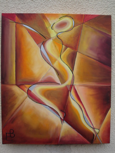 Painting titled "FEMME LUMIERE" by Eb, Original Artwork, Oil