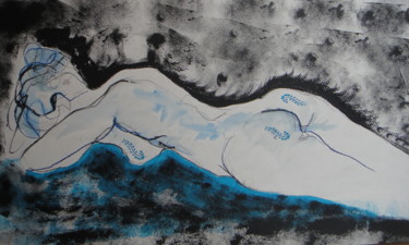 Peinture intitulée "BLA" par Evelyne Cassan, Œuvre d'art originale, Pastel