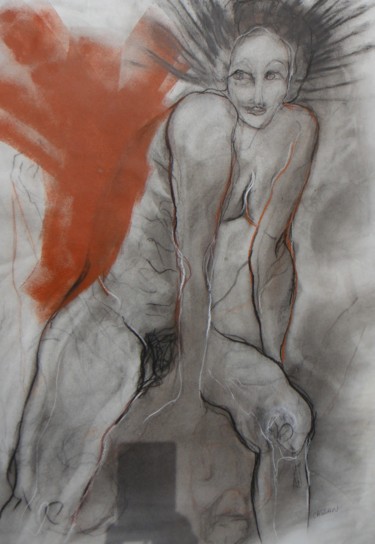 Drawing titled "sans titre 1" by Evelyne Cassan, Original Artwork, Pastel