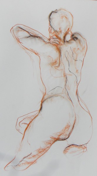 Dessin intitulée "sans titre 9" par Evelyne Cassan, Œuvre d'art originale, Pastel