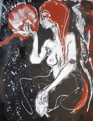 Dessin intitulée "la havane" par Evelyne Cassan, Œuvre d'art originale, Pastel