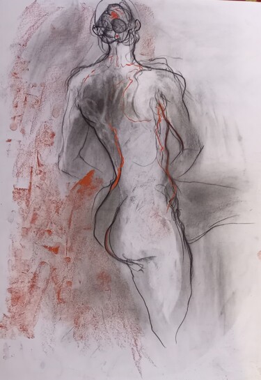 Dessin intitulée "penelope" par Evelyne Cassan, Œuvre d'art originale, Pastel